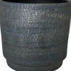 HS bloempot Braga antraciet D 28 H 26 cm
