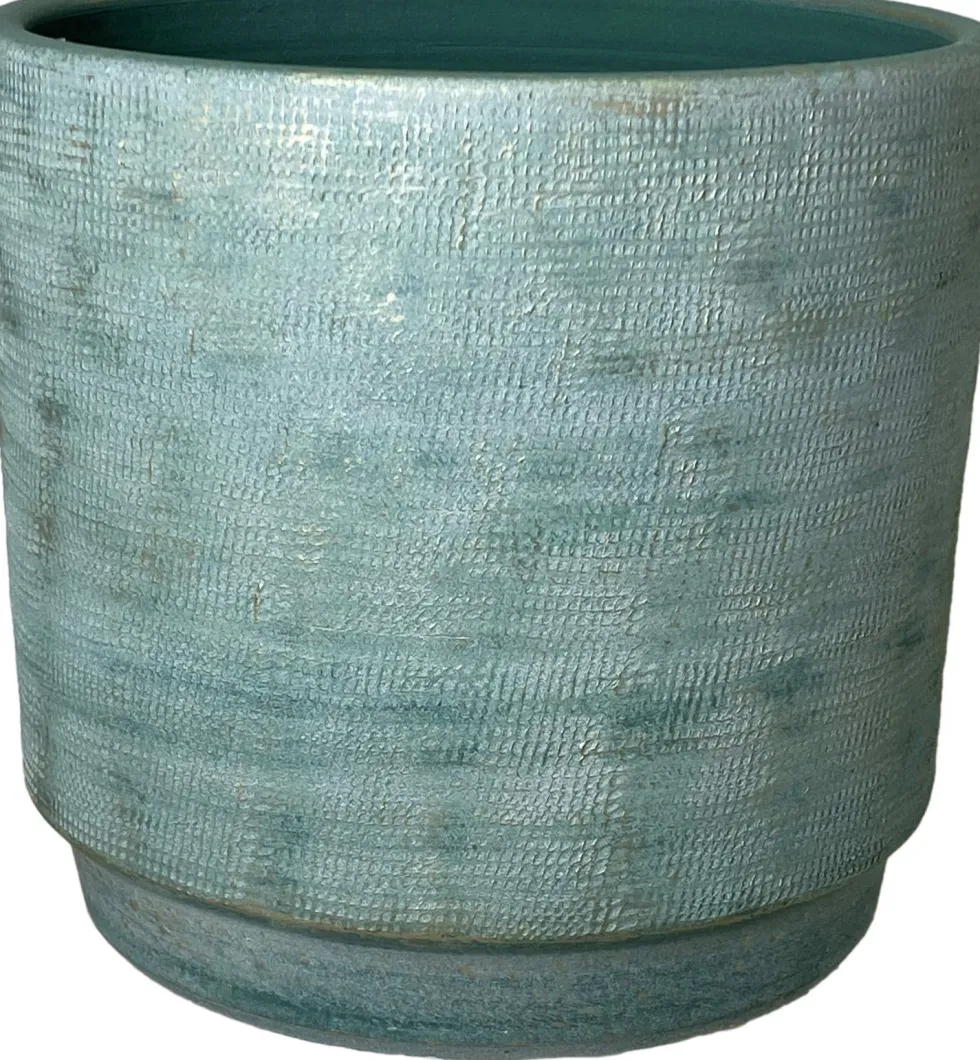 HS bloempot Braga blauw D 28 H 26 cm