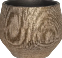 HS bloempot Hamar goud D 36 H 32 cm