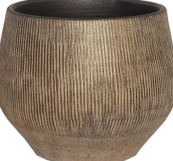 HS bloempot Hamar goud D 28 H 26 cm