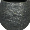 HS bloempot Lissabon zwart D 28 H 27 cm