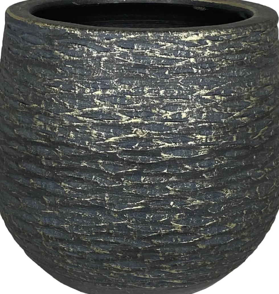 HS bloempot Lissabon zwart D 28 H 27 cm