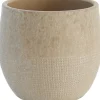 HS bloempot Lugo beige D 35 H 32 cm