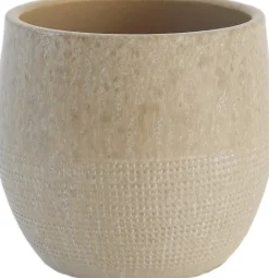 HS bloempot Lugo beige D 20 H 18 cm