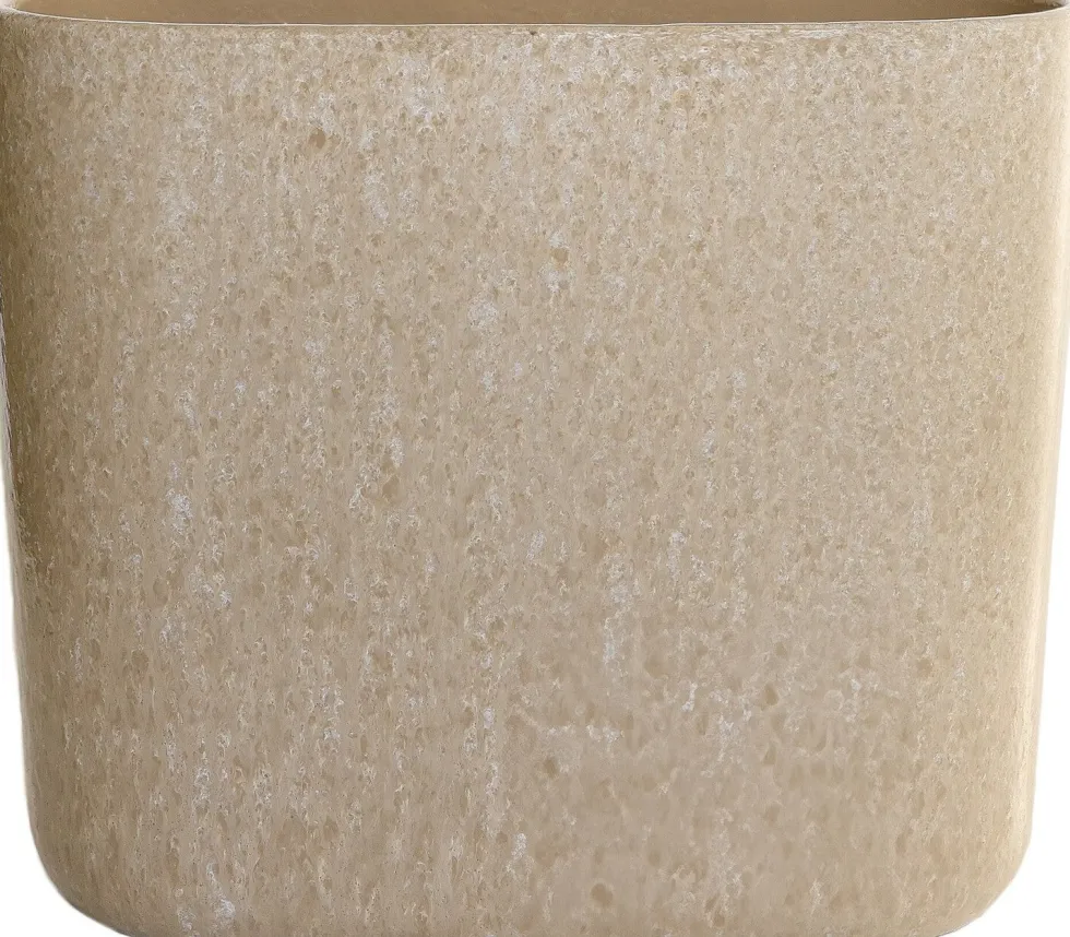 HS bloempot Lugo beige 28 x 13 x 23 cm