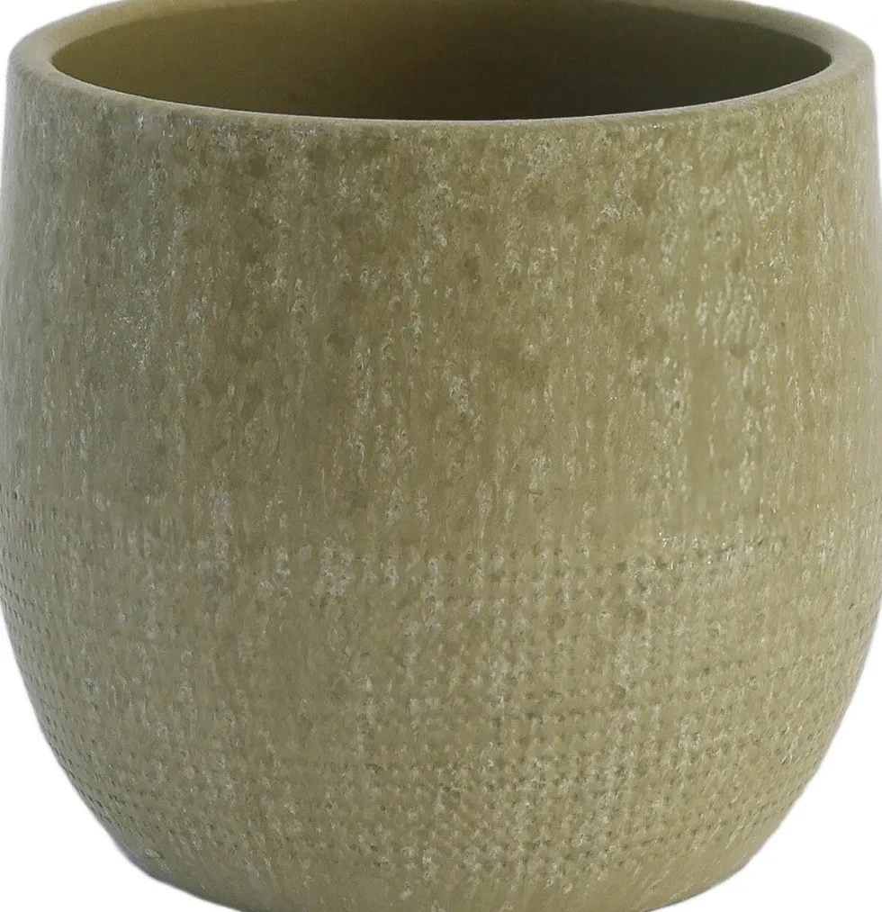 HS bloempot Lugo groen D 14 H 13 cm
