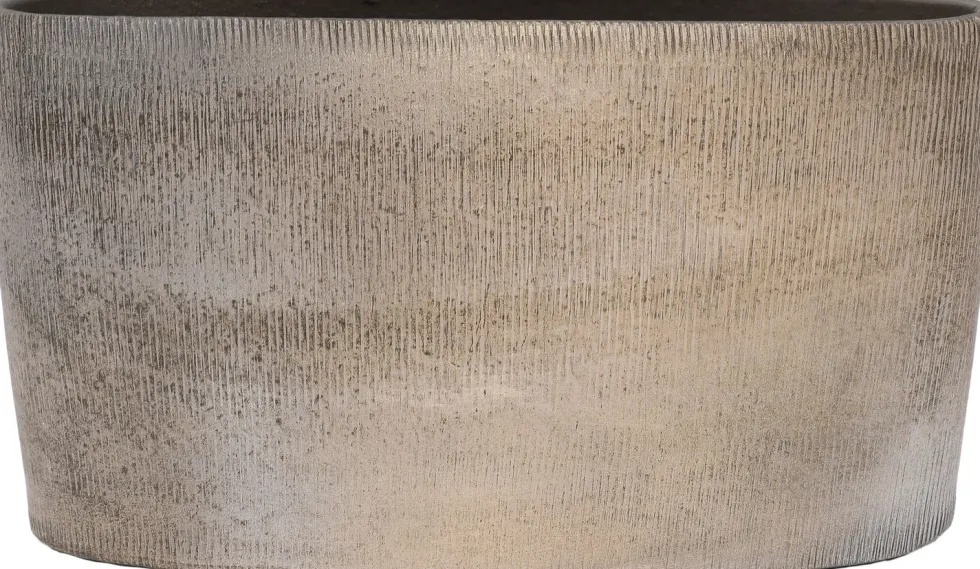 HS bloempot Miami taupe 37 x 14 x 20 cm