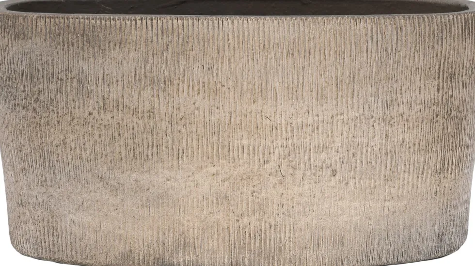 HS bloempot Miami taupe 28 x 12 x 14 cm