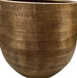 HS bloempot Nagano goud D 32 H 30 cm