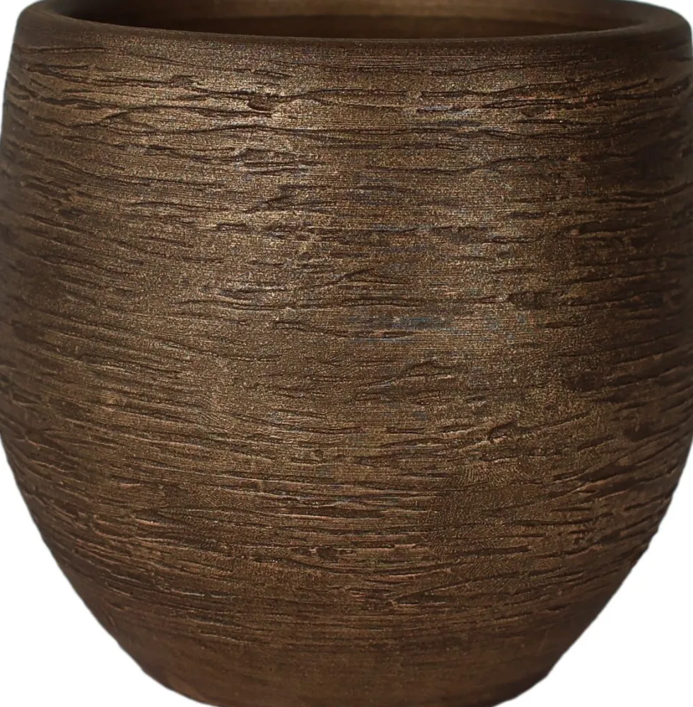 HS bloempot Osaka goud D 28 H 26 cm