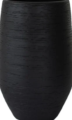HS bloempot Osaka zwart D 19 H 30 cm