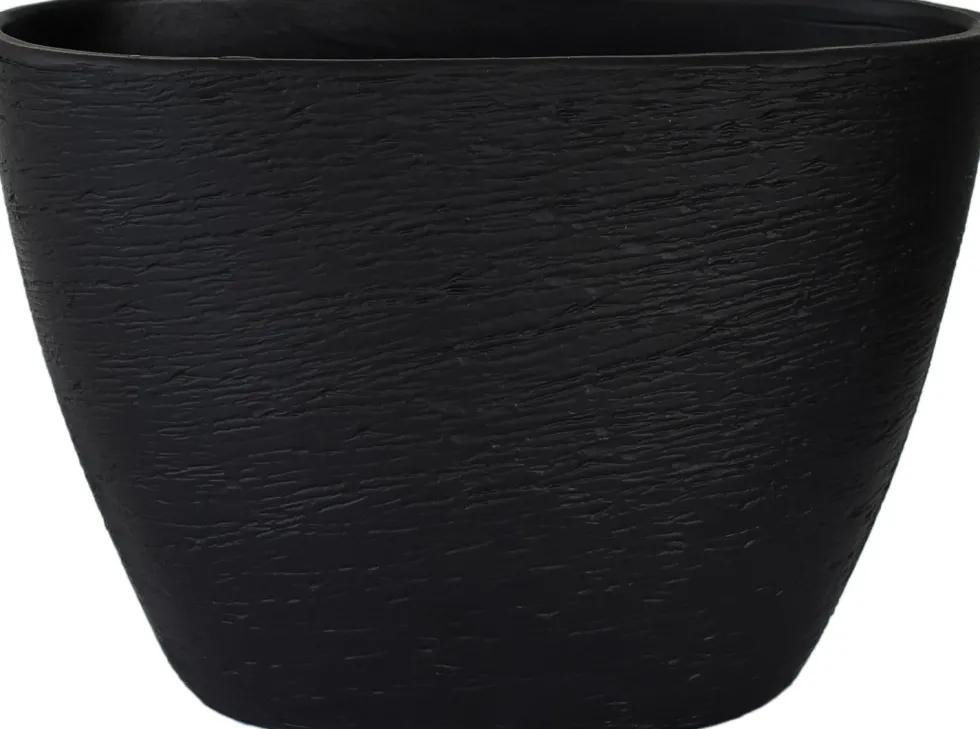 HS bloempot Osaka zwart 33 x 16 x 23 cm