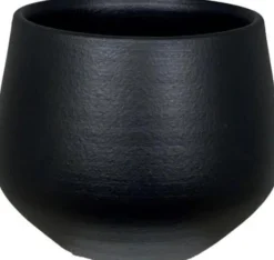 HS bloempot Petra zwart D 33 H 31 cm