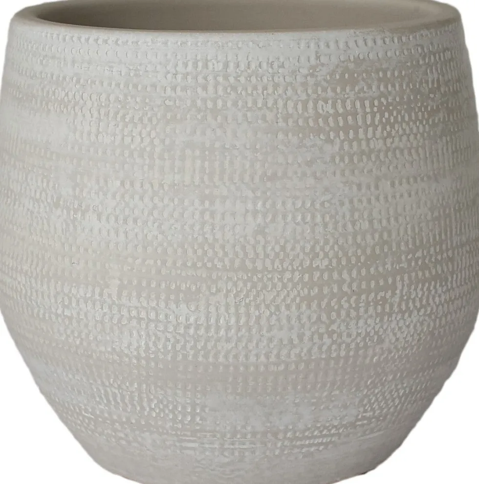 HS bloempot Tokio crème D 39 H 36 cm