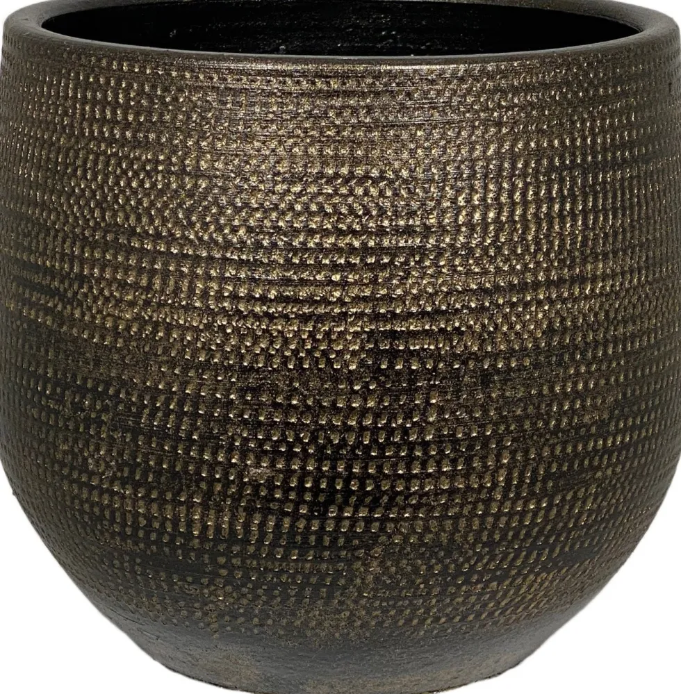 HS bloempot Tokio goud D 24 H 22 cm