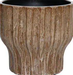 HS bloempot Vigo bruin D 24 H 22 cm