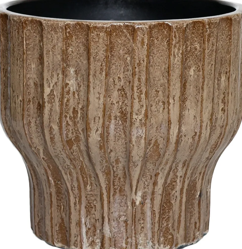 HS bloempot Vigo bruin D 16 H 14 cm