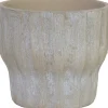 HS bloempot Vigo taupe D 20 H 18 cm