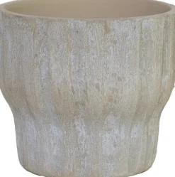 HS bloempot Vigo taupe D 35 H 32 cm