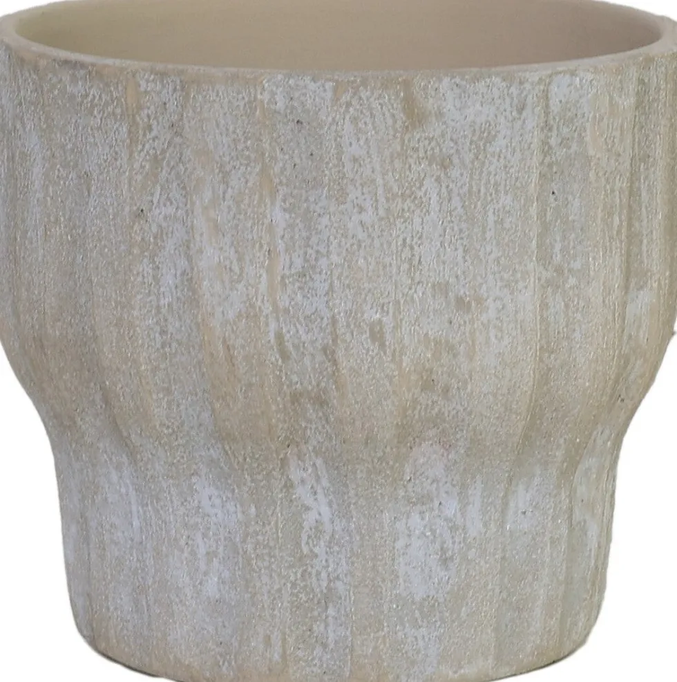 HS bloempot Vigo taupe D 35 H 32 cm
