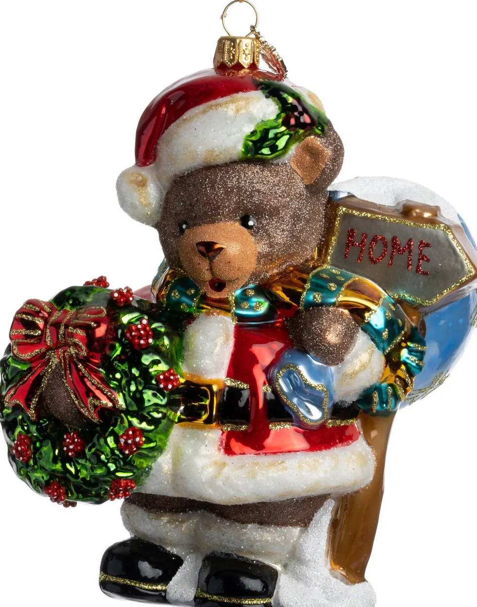 Huras Family kerst ornament Jolly kerstbeer multi 14 x 9 x 15,5 cm