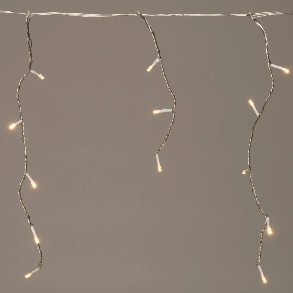 IJspegelverlichting met 96 LED lampjes warm white 4 m