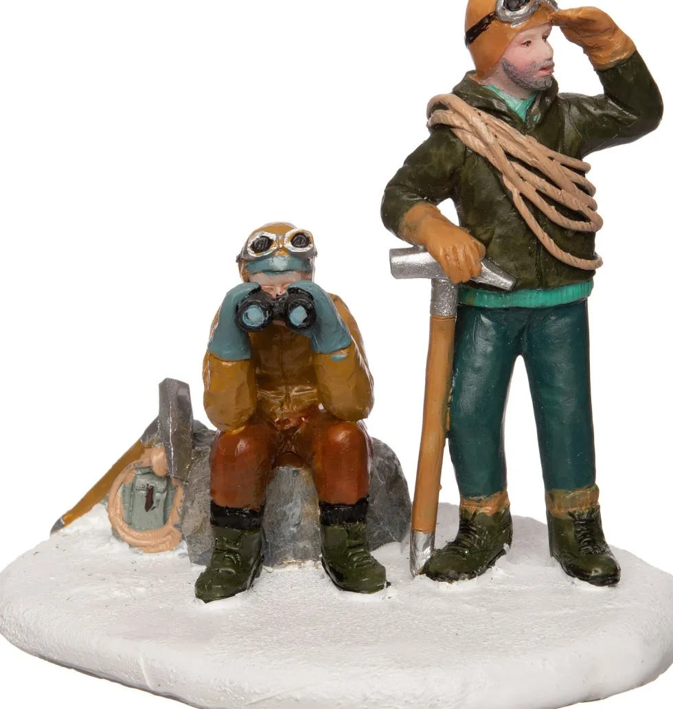 Intratuin Alpen kerstdorpminiatuur bergbeklimmers uitkijk 8,8 x 6,3 x 7,5 cm