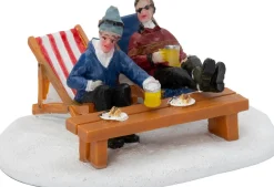 Intratuin Alpen kerstdorpminiatuur apres ski biertafel 10,3 x 8 x 4,2 cm