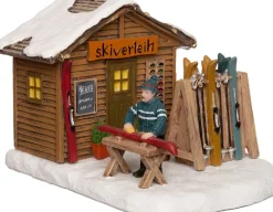 Intratuin Alpen kersthuisje skiverhuur 11,3 x 15,3 x 10 cm