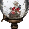 Intratuin automatische sneeuwbol globe brons met verlichting 17 x 15 x 25,5 cm