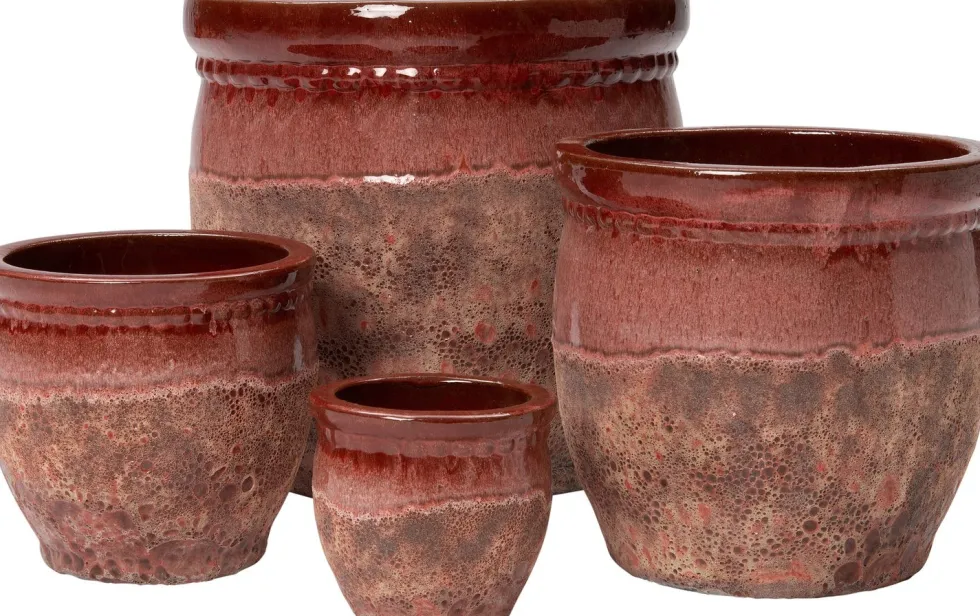 Intratuin bloempot Abel rood D 50 H 48 cm
