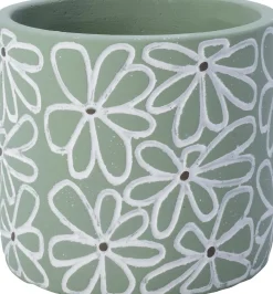 Intratuin bloempot Adan groen D 14 H 13 cm