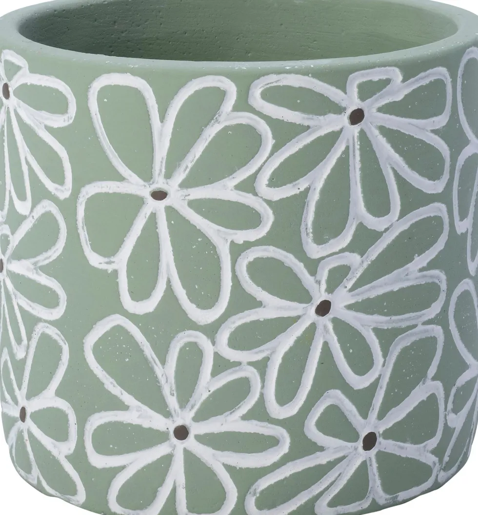 Intratuin bloempot Adan groen D 14 H 13 cm