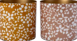 Intratuin bloempot Aimy geel / wit D 15 H 15 cm