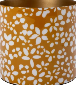 Intratuin bloempot Aimy geel / wit D 15 H 15 cm
