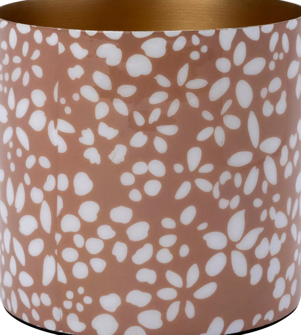 Intratuin bloempot Aimy roze / wit D 13 H 13 cm
