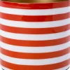 Intratuin bloempot Alan oranje / wit D 15 H 15 cm