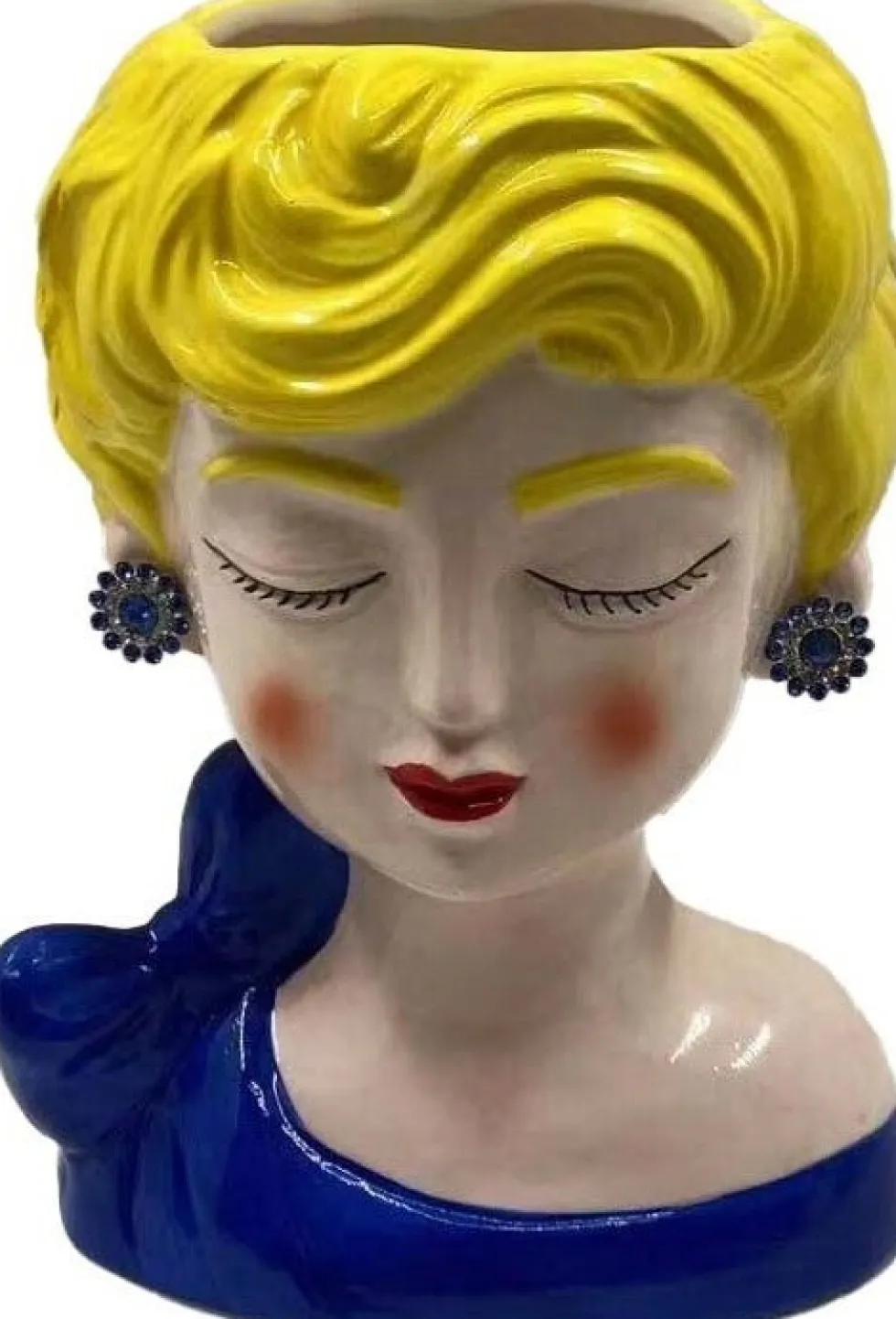Intratuin bloempot Alee blauw 10 x 8 x 12 cm