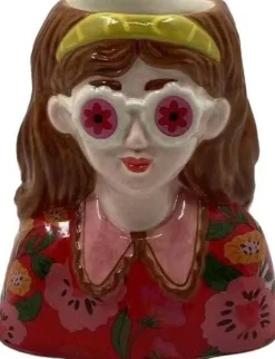 Intratuin bloempot Alice rood 10 x 8 x 11 cm
