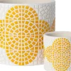 Intratuin bloempot Alon geel D 13,5 H 13 cm