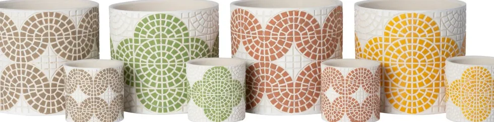 Intratuin bloempot Alon geel D 7 H 7 cm