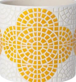 Intratuin bloempot Alon geel D 7 H 7 cm