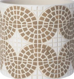 Intratuin bloempot Alon taupe D 7 H 7 cm