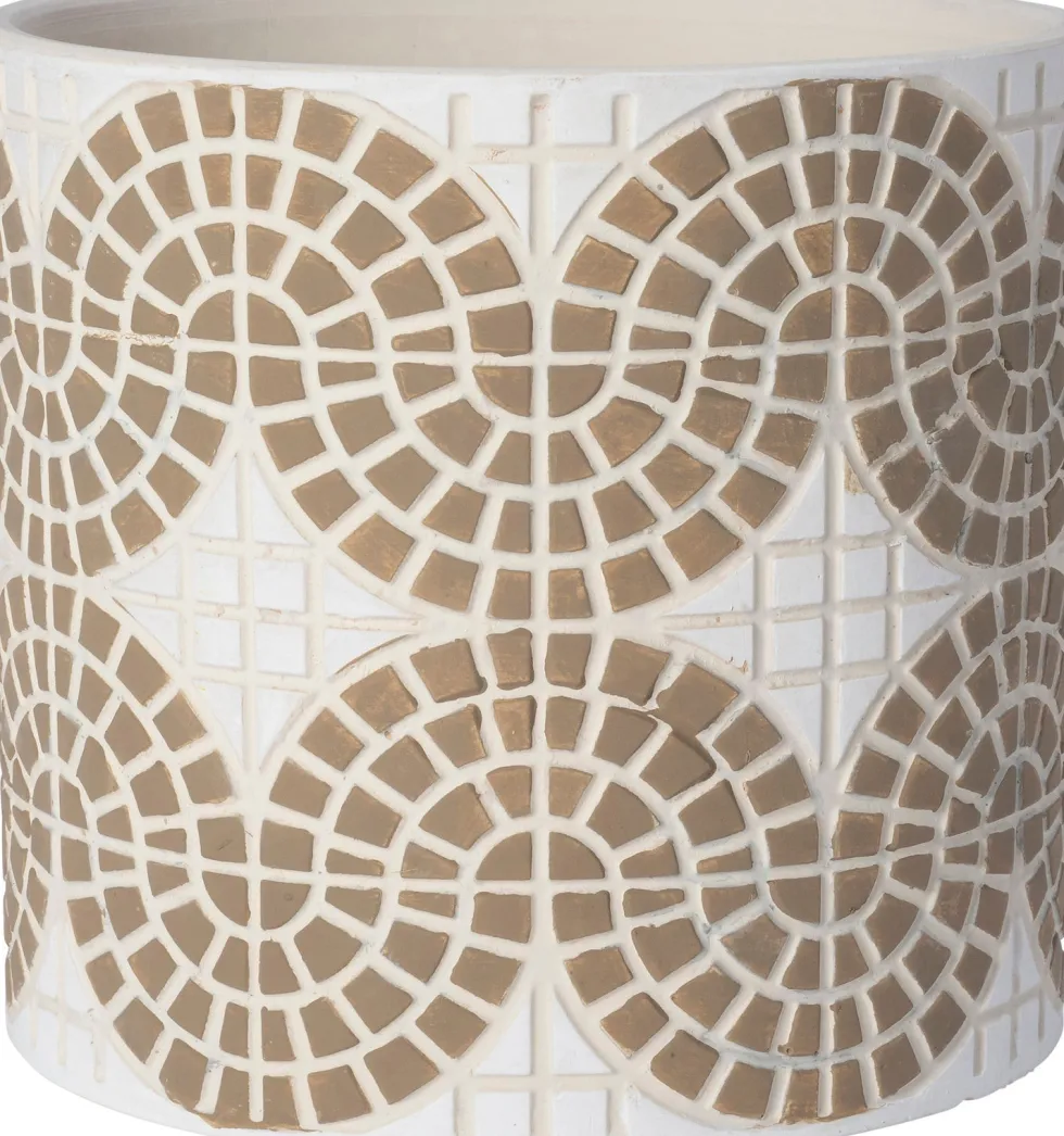 Intratuin bloempot Alon taupe D 13,5 H 13 cm