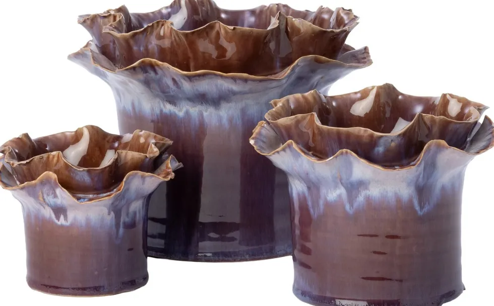 Intratuin bloempot Anari bruin D 26 H 20 cm