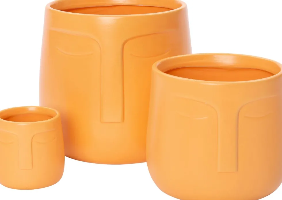 Intratuin bloempot Aukje geel D 7 H 6,8 cm