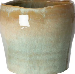 Intratuin bloempot Avelin groen / bruin D 22 H 21 cm