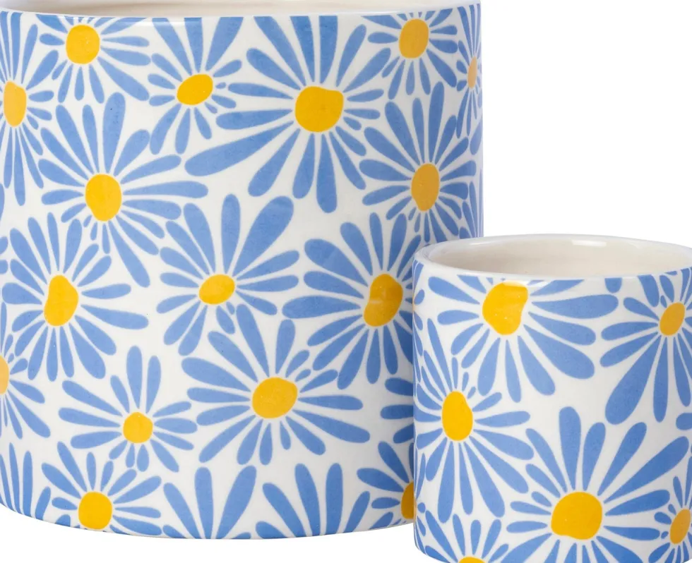 Intratuin bloempot Baku blauw D 7,5 H 7,5 cm