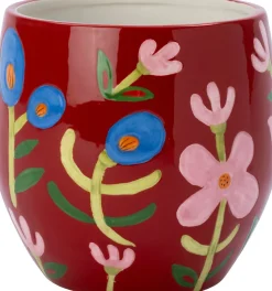 Intratuin bloempot Boaz rood D 15,5 H 15 cm