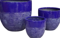 Intratuin bloempot Bobby blauw D 25 H 23 cm